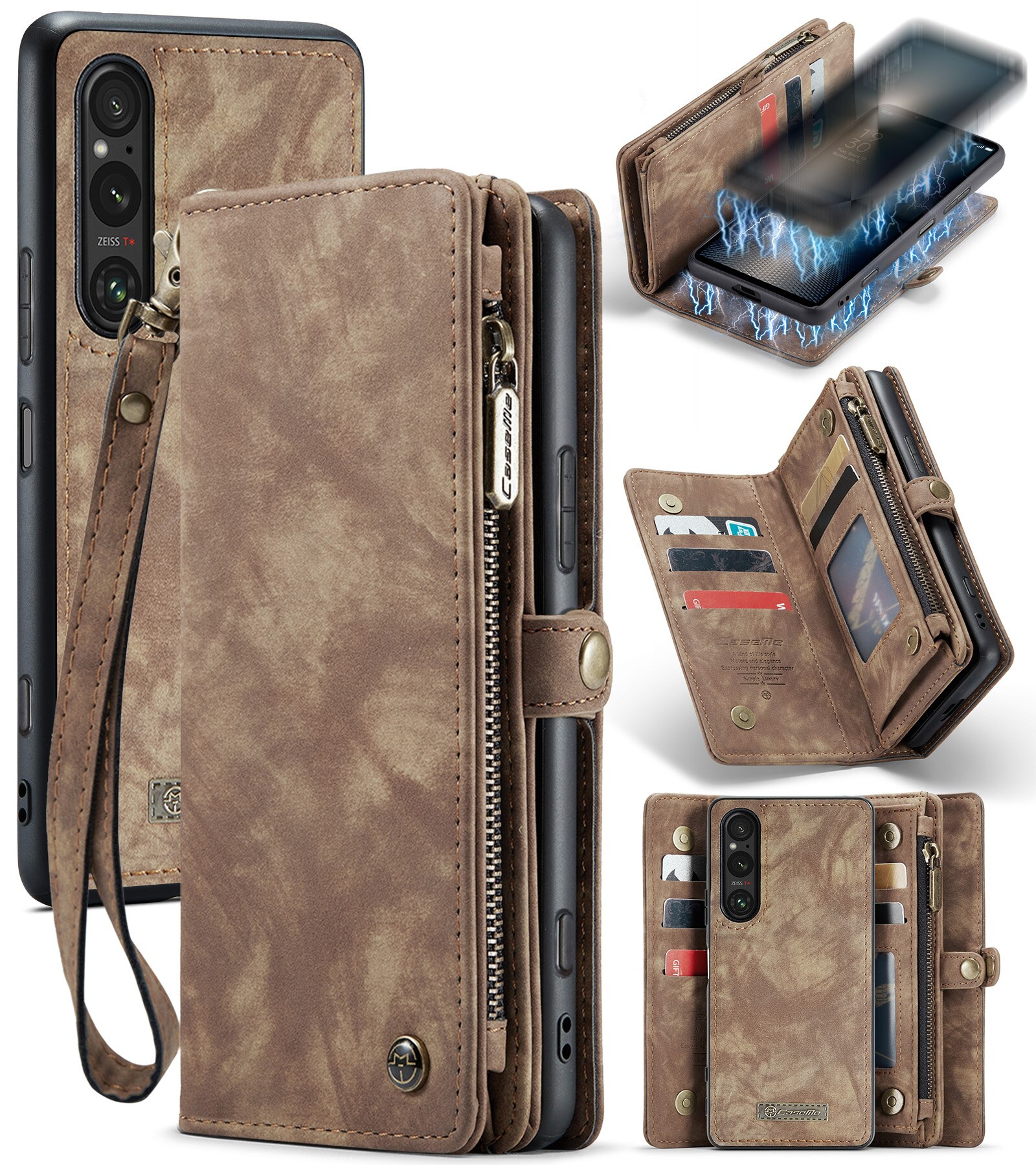 Sony Xperia 10 VI Multi-slot Wallet Case Brown