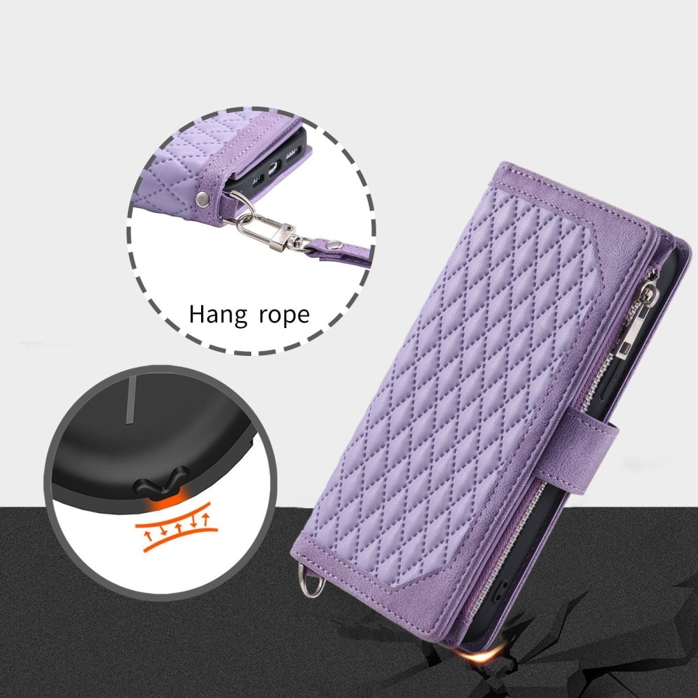 Samsung Galaxy A52 5G Wallet/Purse Quilted Purple