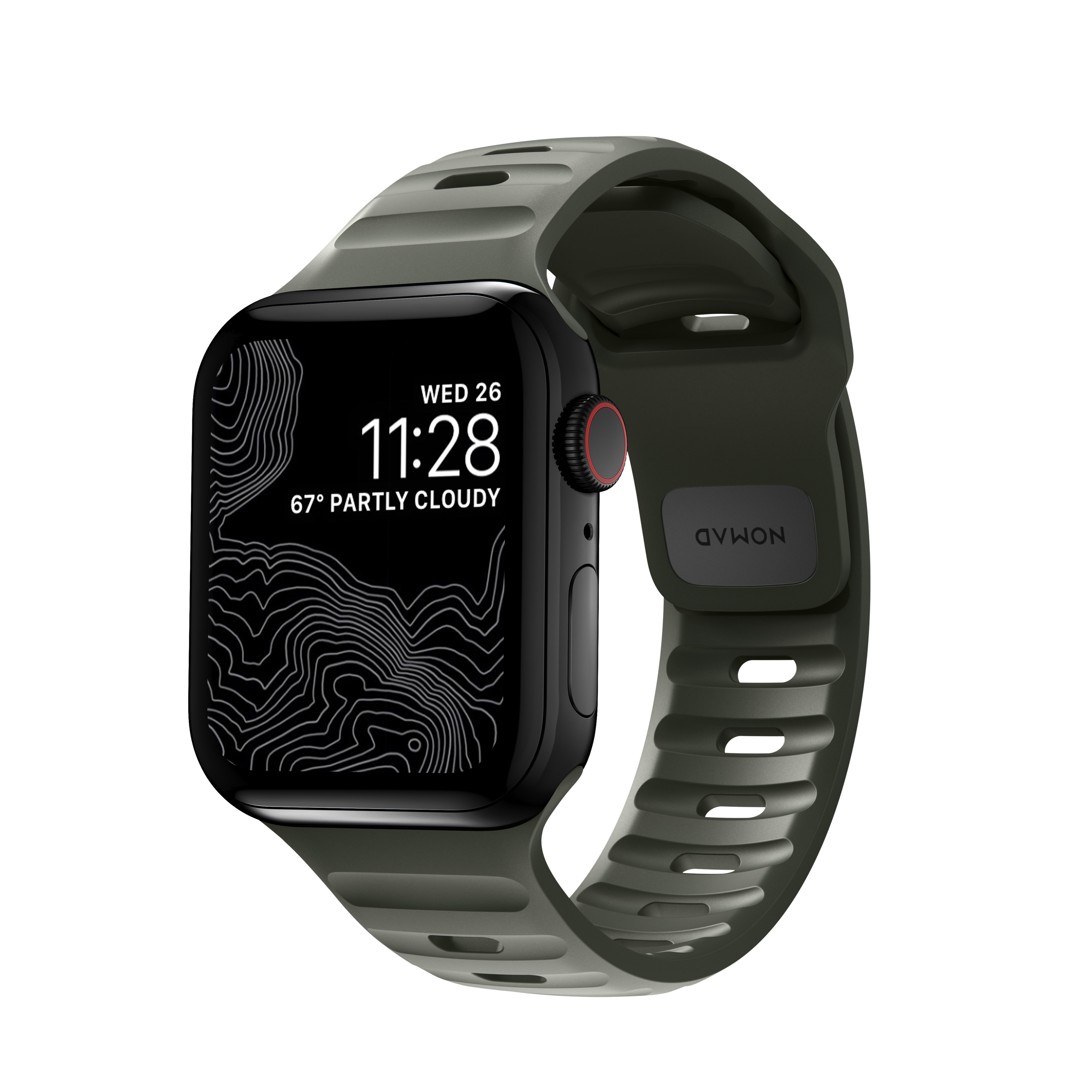 Apple Watch Series 10 42mm Sport Band Ash Green